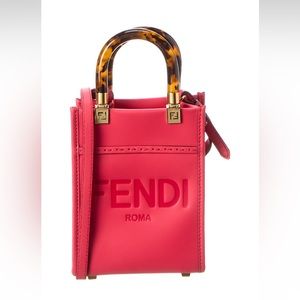 Fendi Mini Sunshine Shopper Pink leather mini-bag